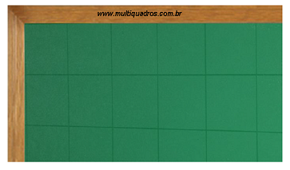 Quadro Verde Quadriculado com Moldura de Madeira